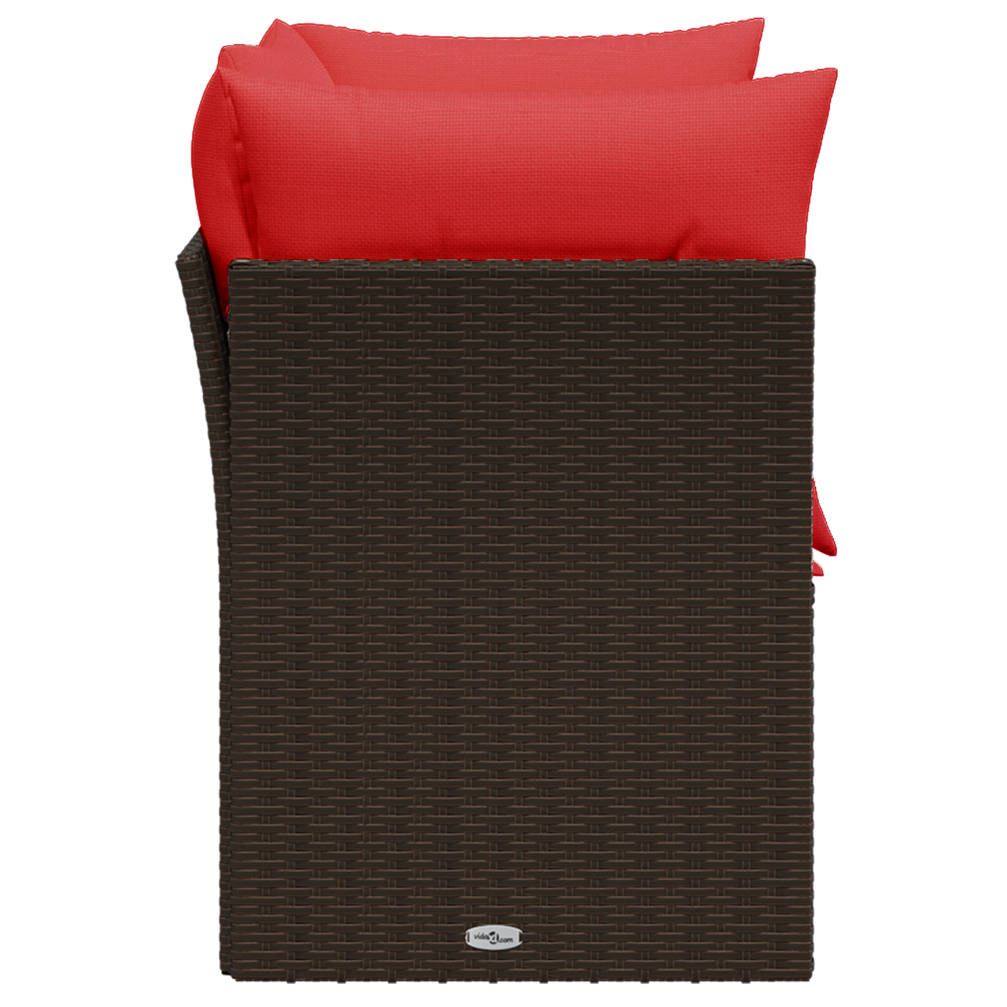 havesofa med hynder 2-personers brun polyrattan