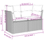 havesofa med hynder 2-personers brun polyrattan