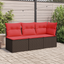 | Havemøbelsofa | med pude Brun 172 x 62 x 69 cm Poly rattan