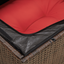 | Havemøbelsofa | med pude Brun 165 x 62 x 69 cm Poly rattan