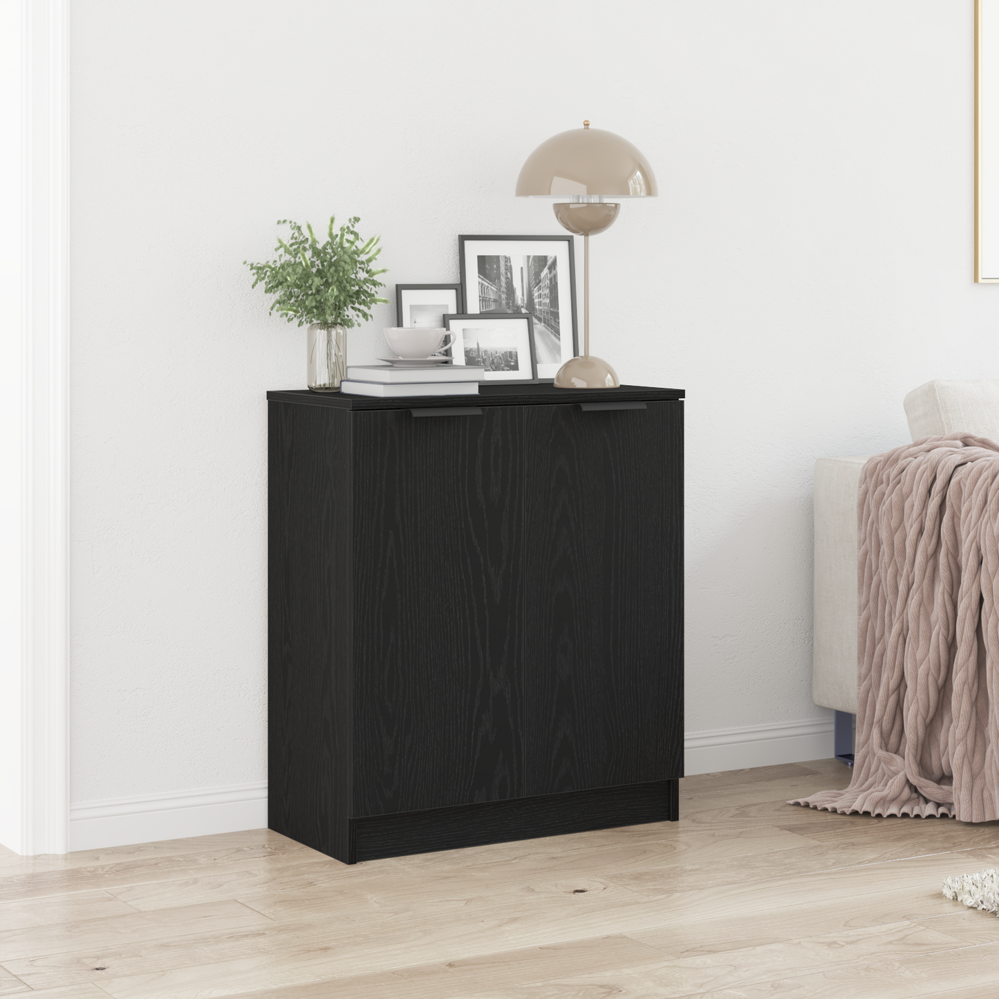 Sideboard Sort eg 60 x 30 x 70 cm Konstrueret træ
