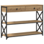 Konsol Bord artisan eg 100 x 28 x 75 cm Laminat træ og metal