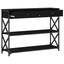 Konsol Bord Sort eg 100 x 28 x 75 cm Laminat træ og metal