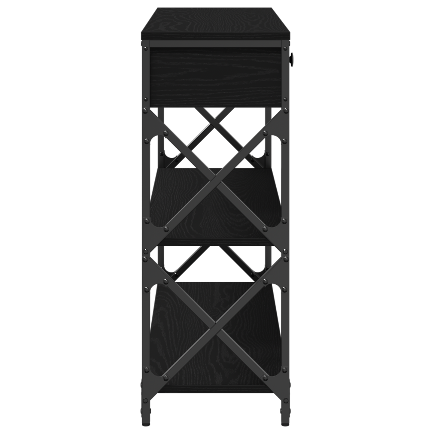 Konsol Bord Sort eg 100 x 28 x 75 cm Laminat træ og metal