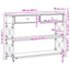Konsol Bord Sort eg 100 x 28 x 75 cm Laminat træ og metal
