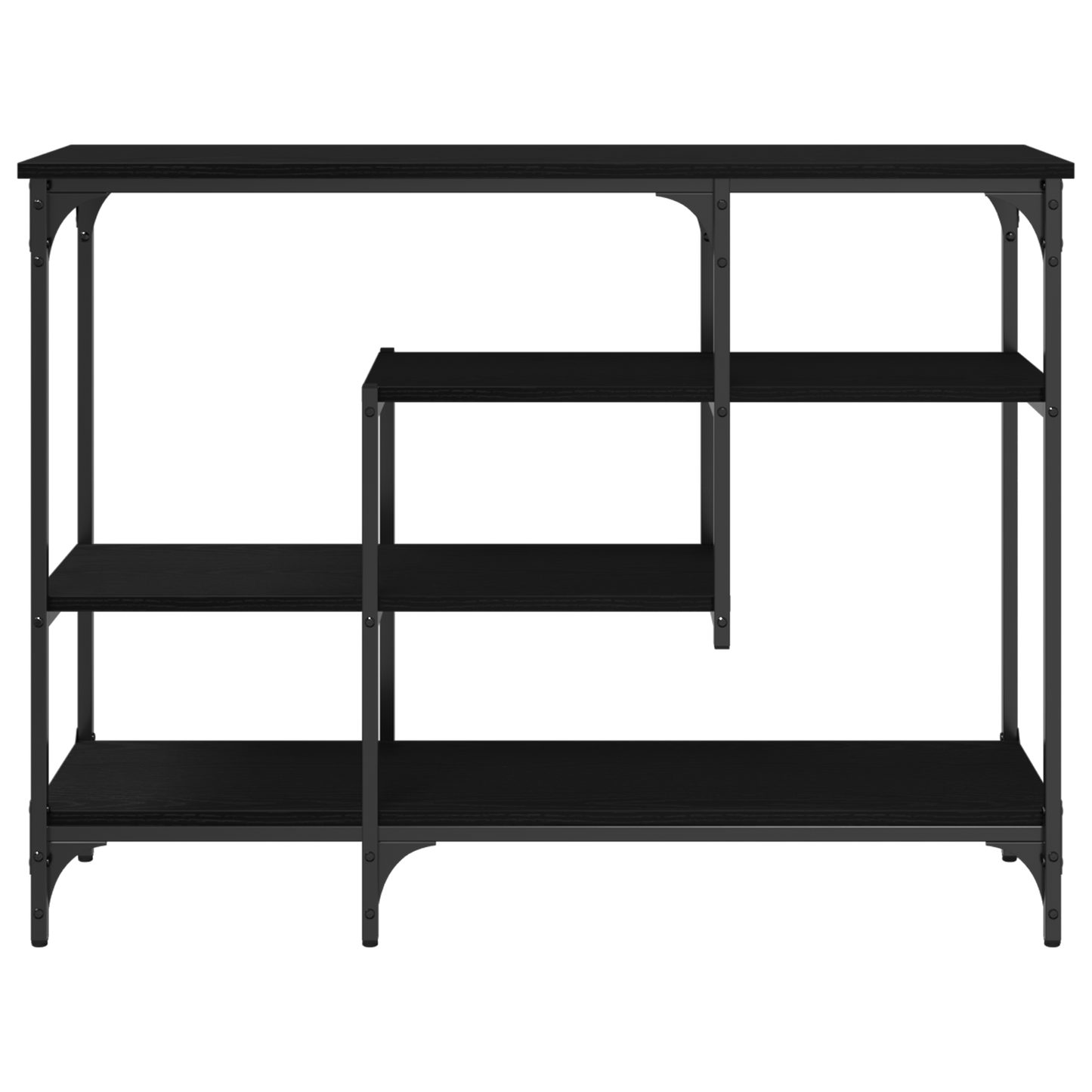 Konsolbord Sort eg 100 x 35 x 75 cm Laminat træ og metal